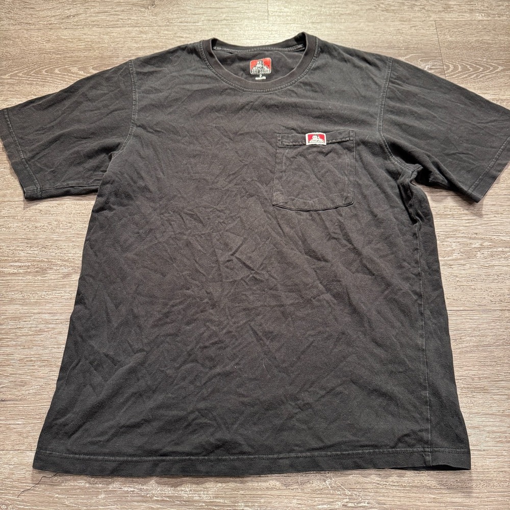 Vintage Ben Davis Shirt Mens Small Pocket Tee Logo 100% Cotton Y2K Fade Casual